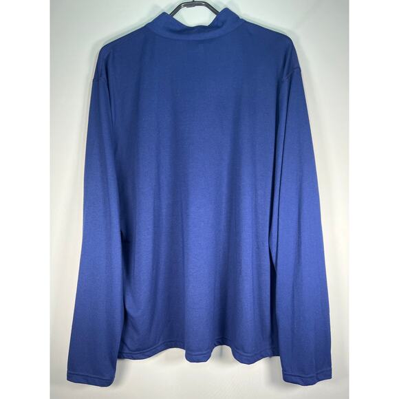 LL Bean Men's Blue Base Layer 1/4 Zip Performance Activewear L/S Pullover Sz XXL - Picture 2 of 8
